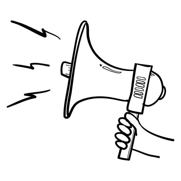 Illustration of a megaphone
