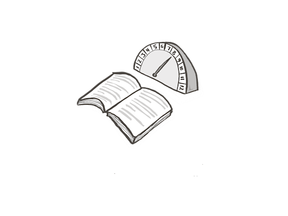 Book and dial with numbers