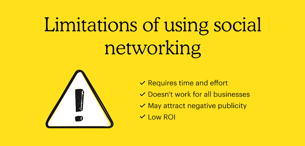 Limitations of using social networks for marketing