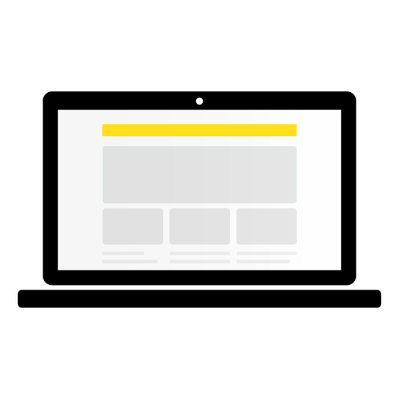 laptop with a website mockup on the screen