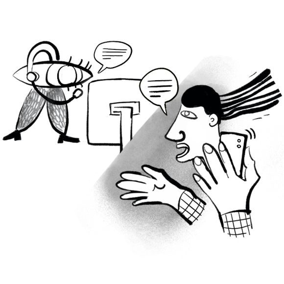 Mock call, practice conversation