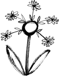 Illustration of flower made of flowers