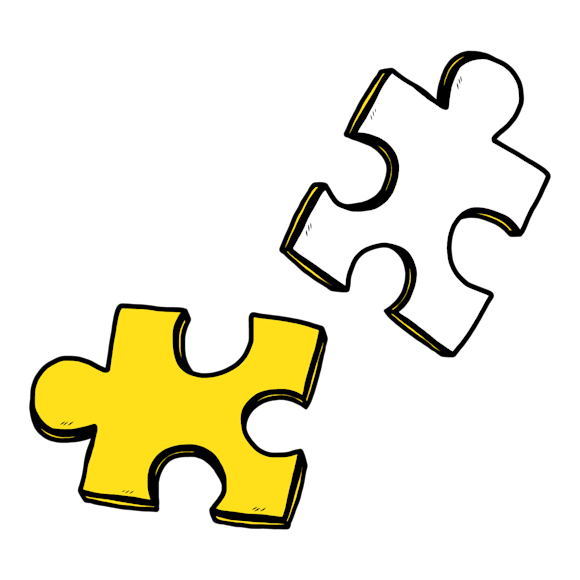two puzzle pieces