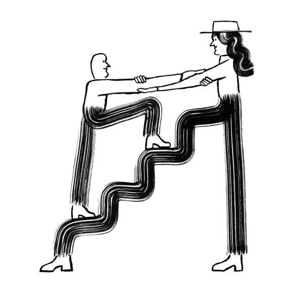 Person walking up stairs/legs