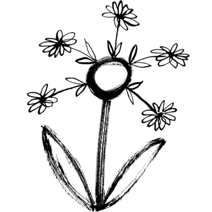 Illustration of a flower with flowers as petals