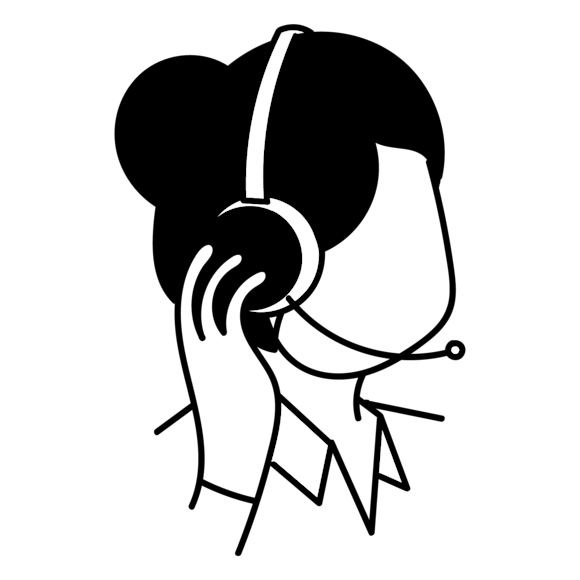 Graphic of a customer support representative