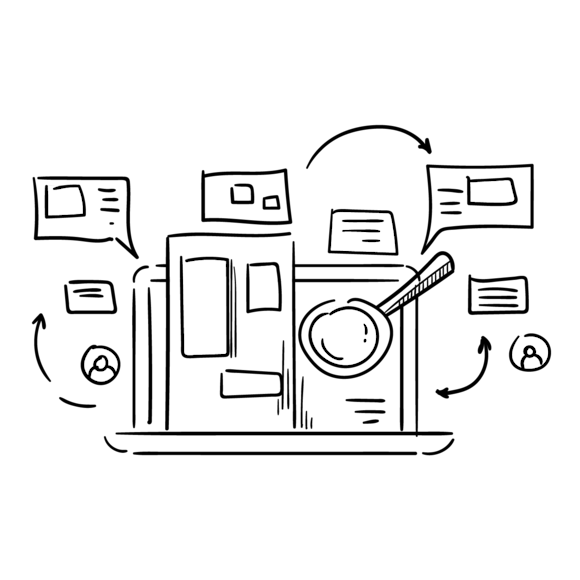 Laptop with different elements of data storytelling