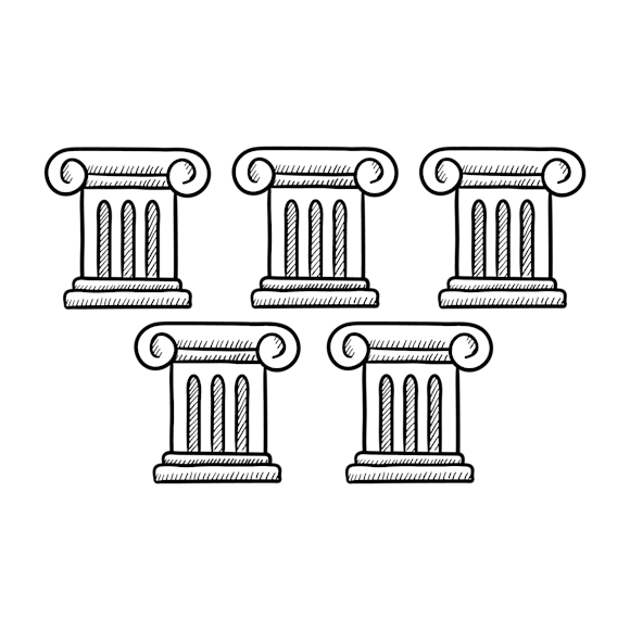 Brand pillars are a company's core values, attributes, and principles, and they differentiate a business from its competitors.