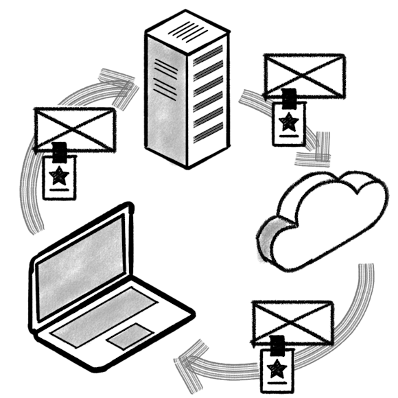 Visual representation of a digital certificate