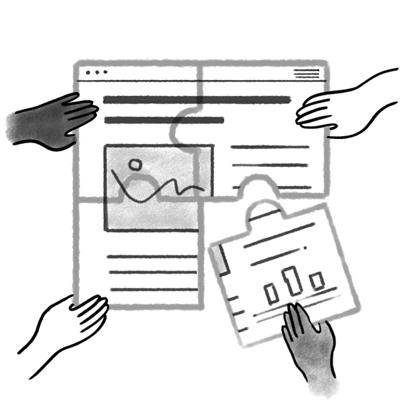 Website getting pieced together as a puzzle