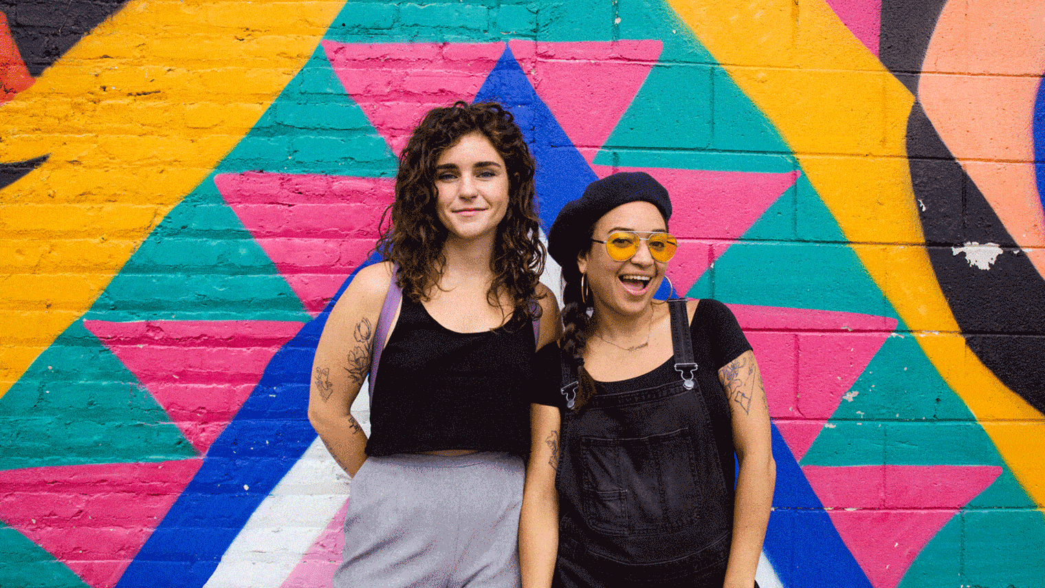 Monica Campana, co-founder of Living Walls, and her trusty sidekick (actual title: executive assistant), Kristen Consuegra