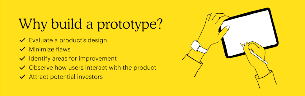 Graphic with the headline: Why build a prototype? 