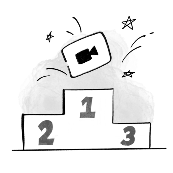 Podium labeled 1,2,3