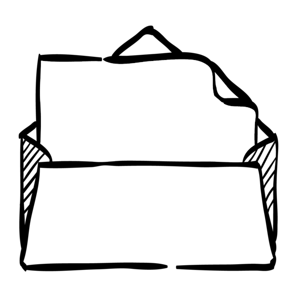 envelope with a piece of paper