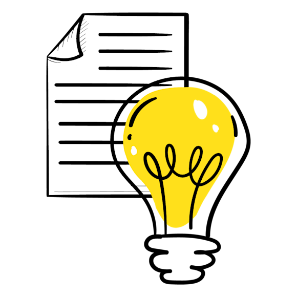 concept map and light bulb