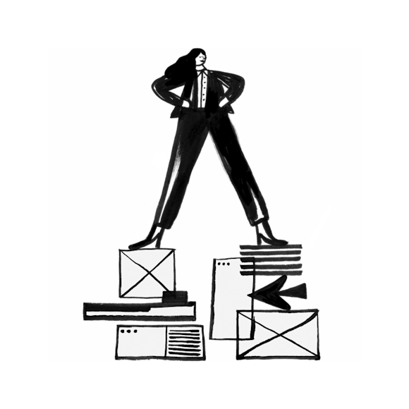 Woman standing with hands on her hips