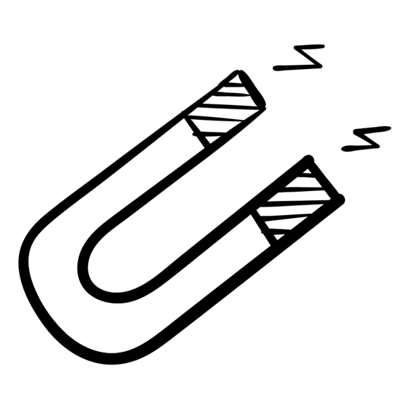 Illustration of a magnet 