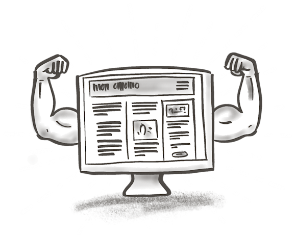 Computer with flexing arms