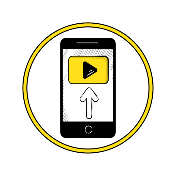 Uploading a YouTube video on mobile