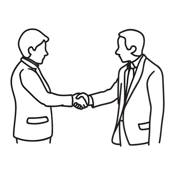 salespeople shaking hands