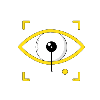 what is eye tracking - Simple line drawing an eye inside a tracking icon