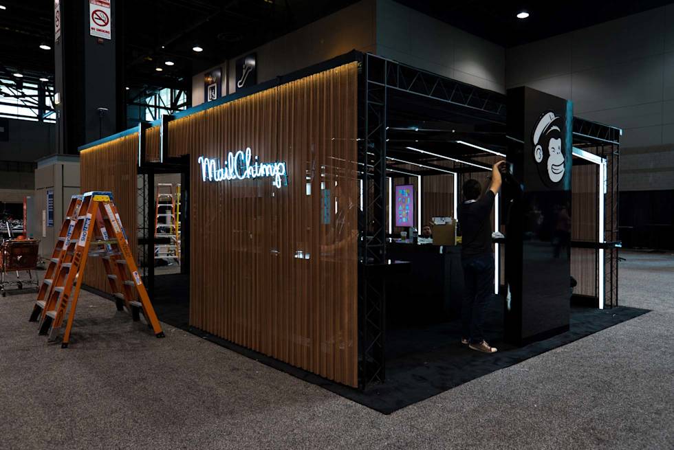 A Mailchimp booth