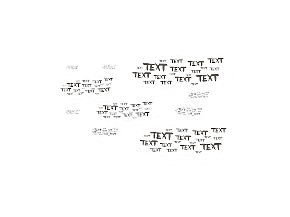 Text bubbles that say “text”