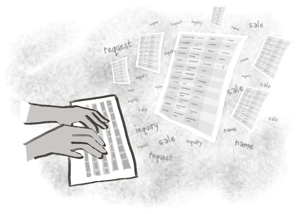 inputting data into a CRM