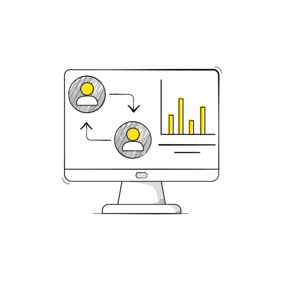 customer engagement metrics on a desktop screen