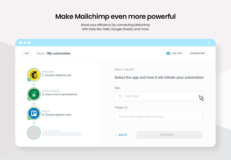 Send Mailchimp data to spreadsheets, task managers, and more with ease.