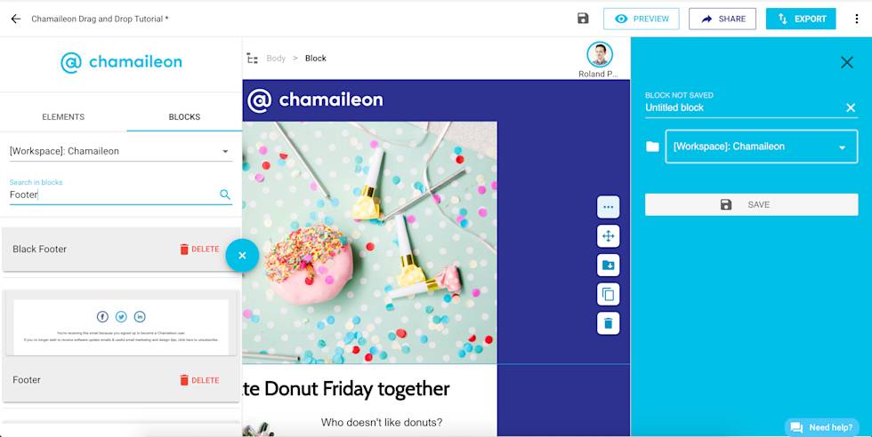 Image of chamaileon save block options