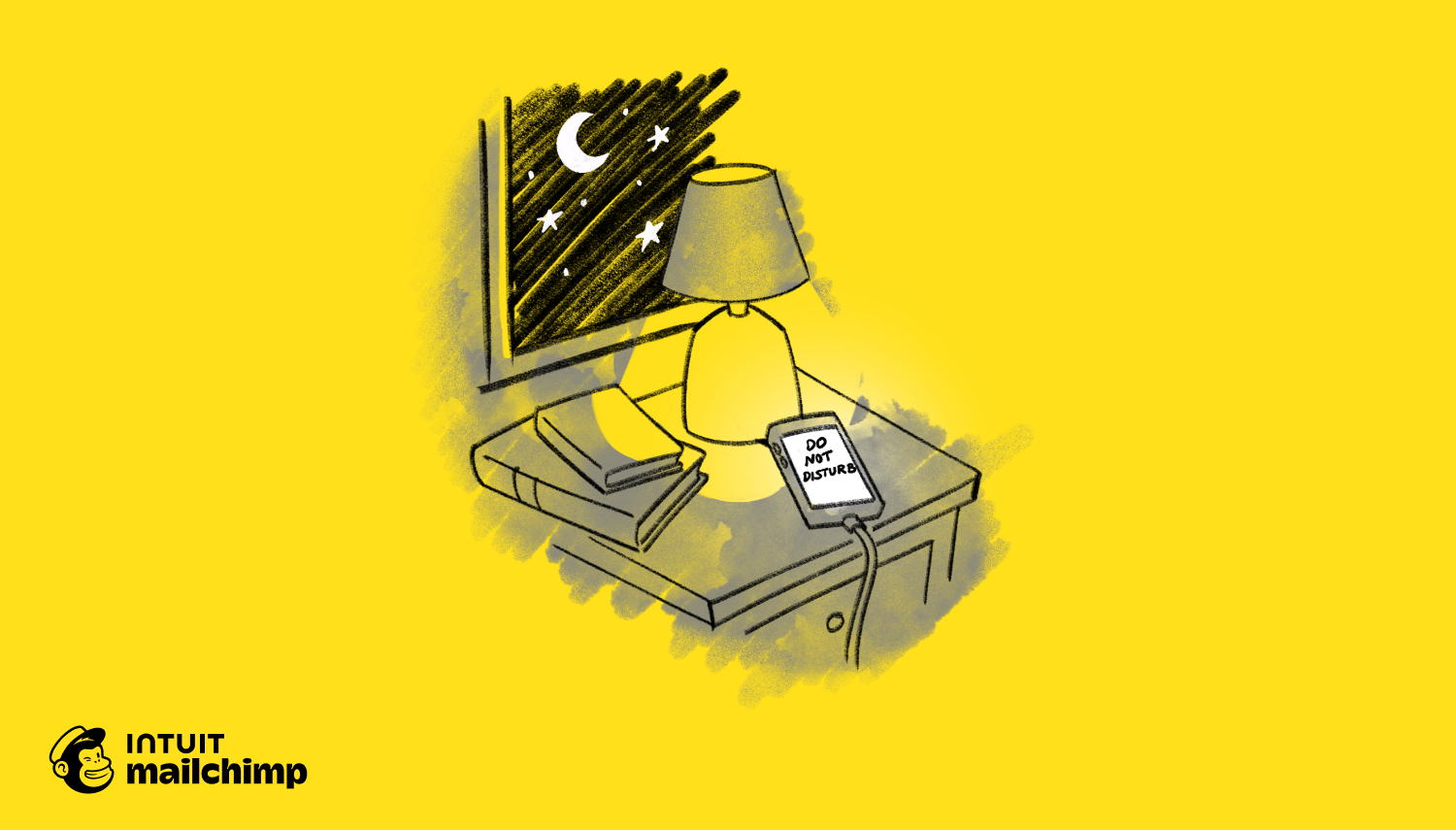 Nightstand with a lamp and a phone that says, “do not disturb”