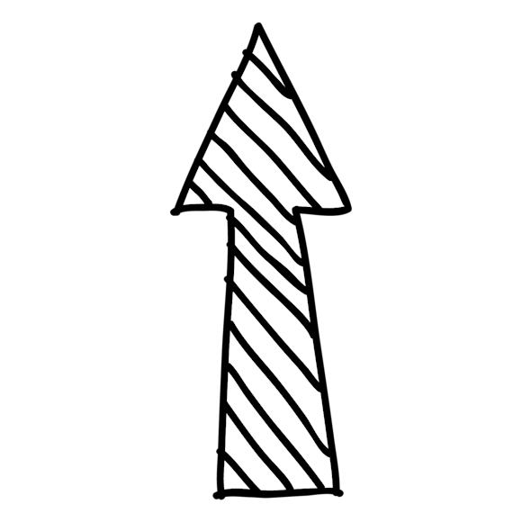 upward-pointing arrow