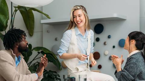 3 teammates collaborating