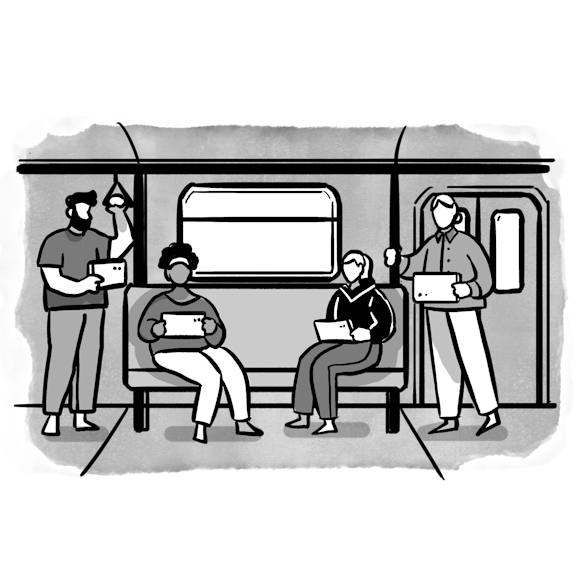 People on public transportation