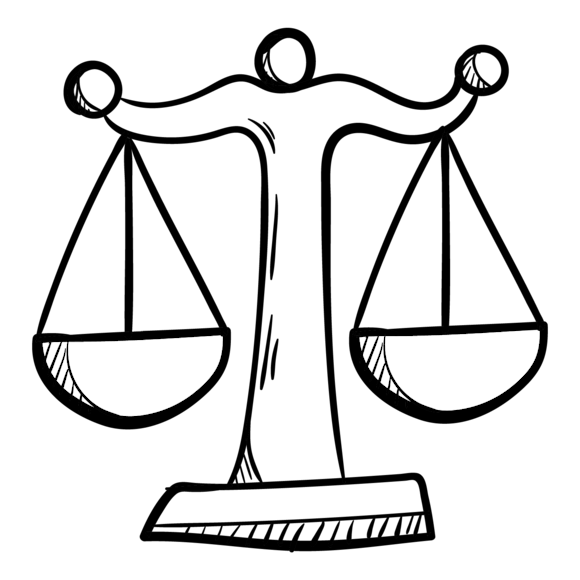 Graphic of a balance icon