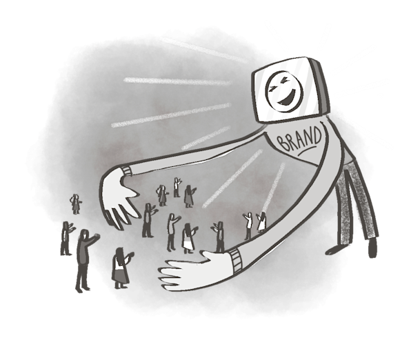 Brand connecting with audience