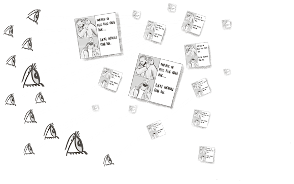 Eyes looking at popular memes