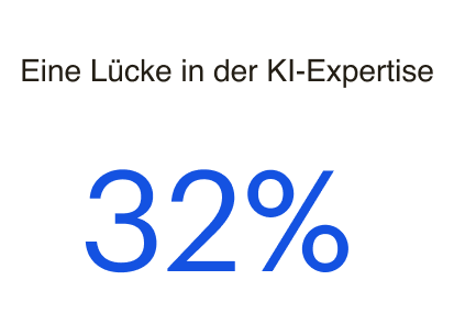 Eine Lücke in der KI-Expertise
32 %