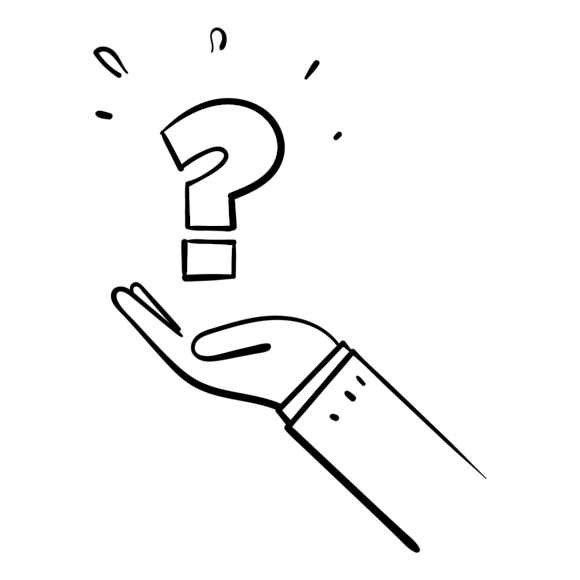 hand holding question mark