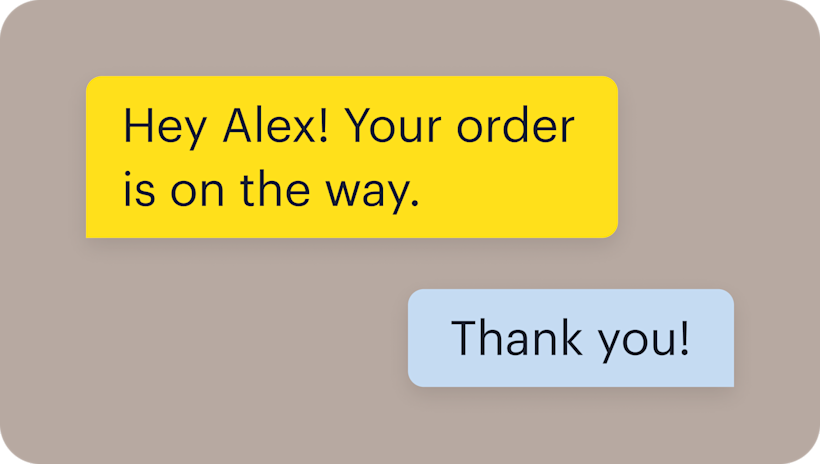 Image showing floating Abstract User Interface of text messages, demonstrating how users can boost engagement and customer retention with transactional SMS.