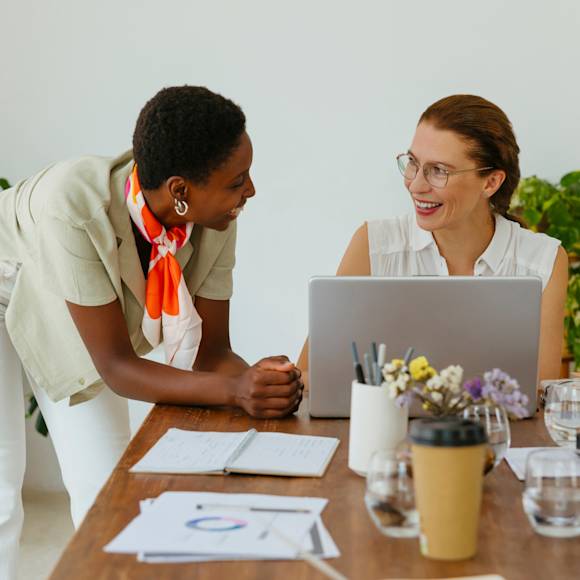 Coworkers collaborating