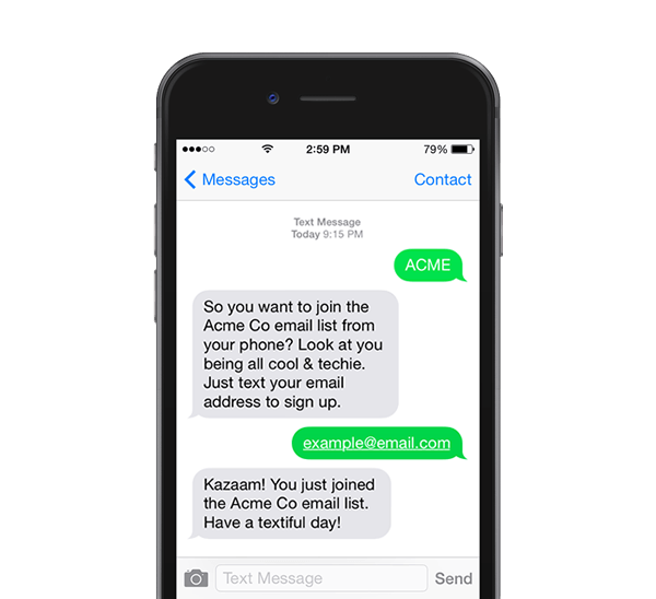 Image of phone with text messages on screen