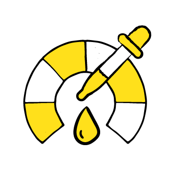 brand color - eye dropper and a color palette