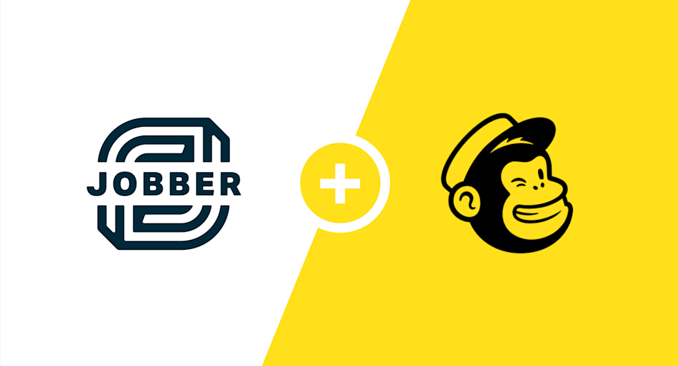 Image of Jobber logo and Mailchimp logo