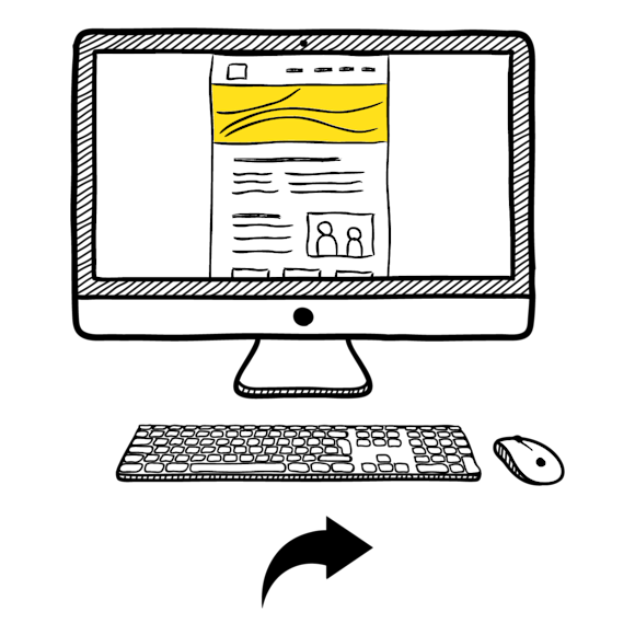 Computer screen with website analytics