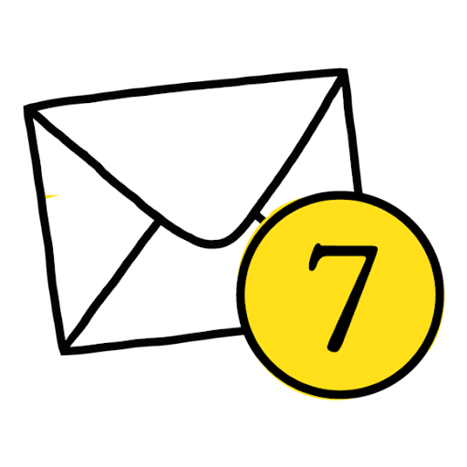 letter with a number 7