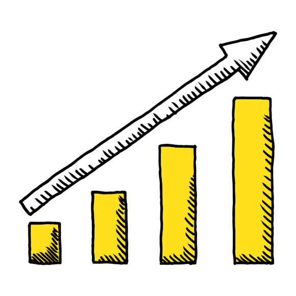 graph with arrow graphic