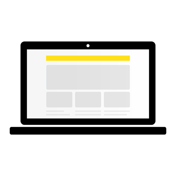 example of a resource hub on a laptop