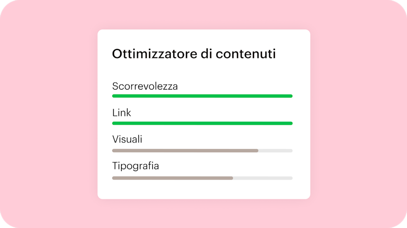 Immagine di una rappresentazione astratta della funzionalità Content Optimizer. L'immagine mostra come scoprire in che modo le strategie di marketing digitale possono trarre vantaggio dal machine learning e dall'AI.